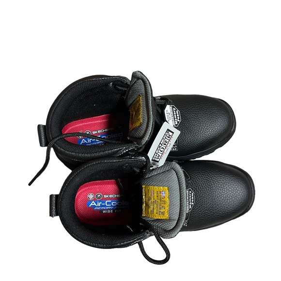 New Skechers Men’s Size 8.5 Wide Fit Steel Toe Memory Foam Burgin Work Boot - Picture 3 of 7